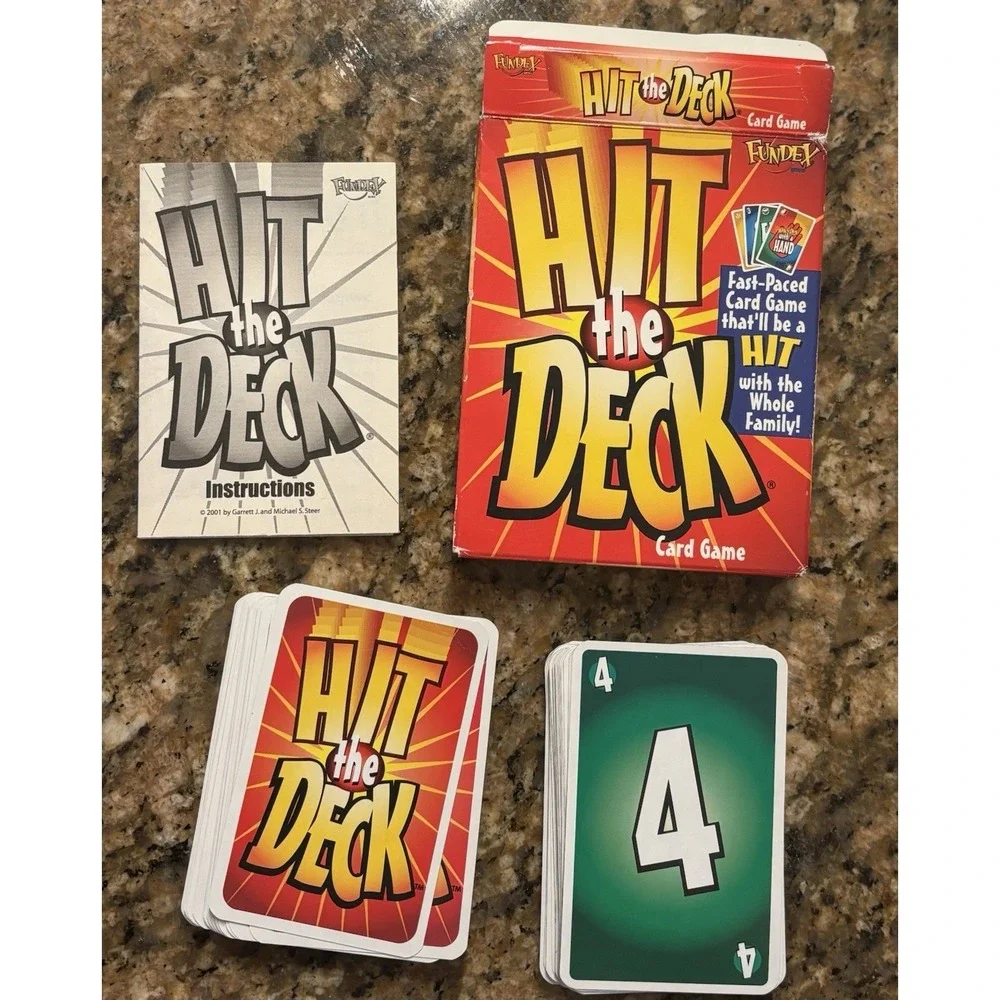 HIT THE DECK Family Card Game 2-6 Players Ages 6+ FUNDEX 2002